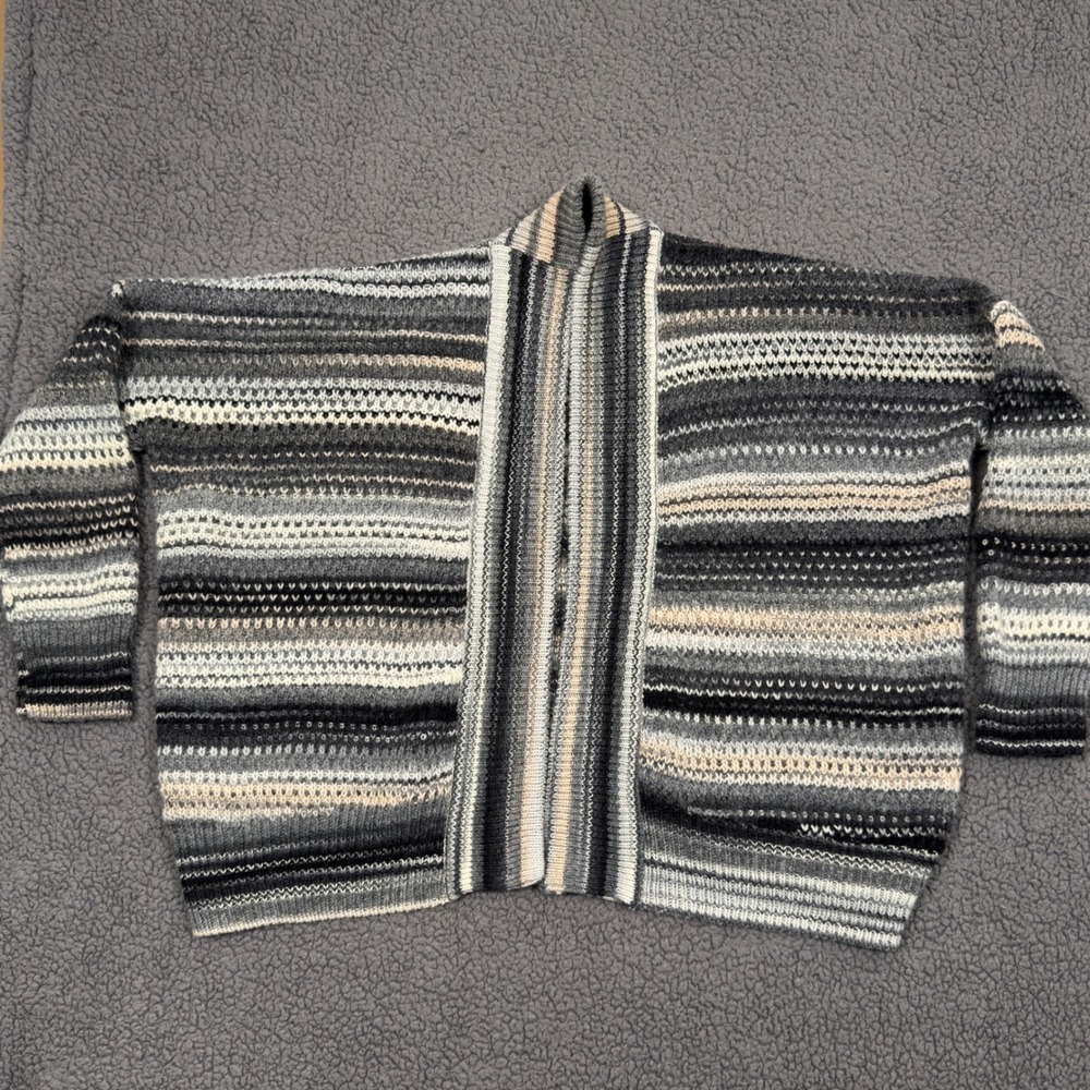 Zadig & Voltaire Tanya La Striped Wool Blend Cardigan Grey XS/S WFMM2402F Italy